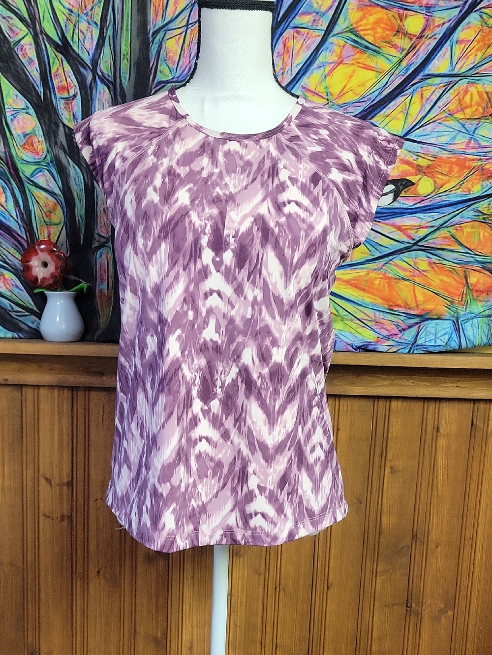 Duluth Trading Women's  Swim Top  Cap-Sleeve Top